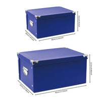 Large Foldable Cardboard Storage Box with Lid for Clothes Books Snacks