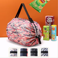 Foldable Reusable Shopping Bag Eco-Friendly Waterproof Portable Storage Tote Japanese Style Large Capacity Travel Handbag