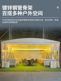 Retractable Outdoor Canopy Tent for Events and Dining, Windproof and Insulated