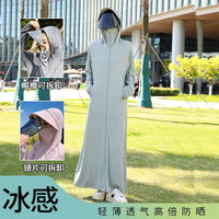Women's Full Body UV Protection Ice Silk Sun Protection Jacket with Hood