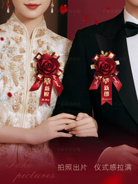 Wedding Corsage & Boutonniere Set for Groom, Bride, Groomsmen, Bridesmaids, and Parents - Premium Artificial Rose Design