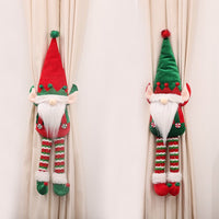 Christmas Elf Doll Curtain Tie-Backs for Holiday Decor