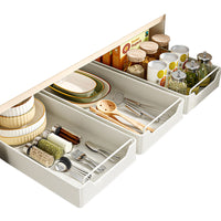 Pull-Out Stainless Steel Cabinet Organizer for Kitchen Seasoning, Dishes, and Bowls