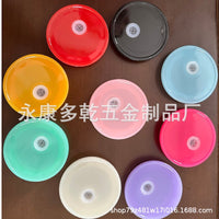 16oz 17oz Mason Jar Straw Lids, Macaron Color Plastic Leak-Proof Lids for Glass Cups