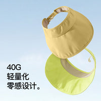 Women's UPF 50+ Sun Protection Visor Hat, Quick-Dry Foldable Wide Brim for Outdoor Travel