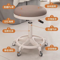 Adjustable Swivel Salon Stool with Backrest for Home Office and Beauty Professionals