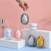 Beauty Sponge and Storage Case Set - Wet and Dry Use Makeup Blender with Space Capsule Holder
