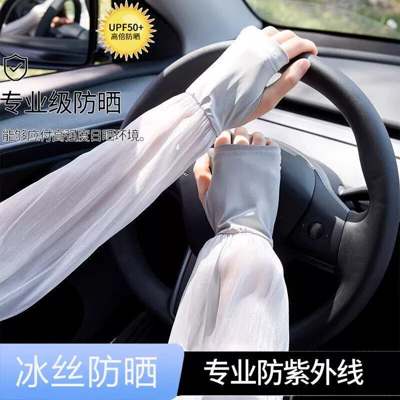 UV Protection Cooling Arm Sleeves for Women - Summer Cycling & Driving