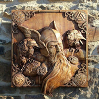 Viking Mythology Odin Thor Raven Wall Decor Resin Craft