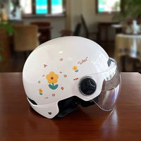 3C Certified Electric Scooter Helmet for Women, Four Seasons Universal, Sun Protection, Couple's Half Helmet