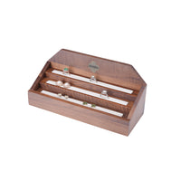 Walnut Wood 3-Tier Jewelry Display Stand for Rings, Earrings, and Bracelets