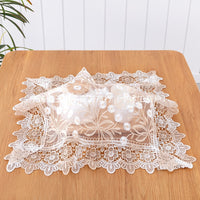 Lace Embroidered Appliance Dust Cover for Rice Cooker, Air Fryer, Nightstand, Tea Table