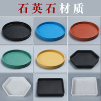 Ceramic Plant Pot Saucer Round Large White Black Matte Grey Water Catch Tray Base