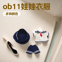 OB11 Doll Sailor Uniform Outfit for 1/12 BJD Dolls