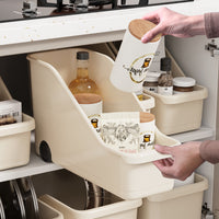 Under-Sink Pull-Out Storage Bins with Wheels for Kitchen Pantry Organization