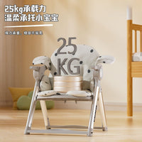 Foldable Portable Baby High Chair with Wheels, Multi-functional Infant Dining Seat for Home and Travel