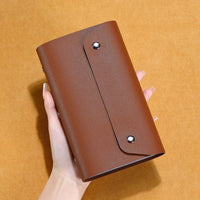Unisex Fashion Simple Large Capacity Document Card Holder Coin Purse with 50 Clear Pages
