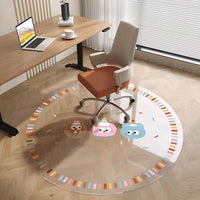 Round Transparent PVC Floor Mat for Desk Chair, Washable Floor Protector