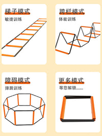 Agility Ladder Training Set for Kids and Adults, Multi-functional Foldable Speed Ladder with Hurdles