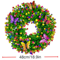 Colorful Eucalyptus and Butterfly Wreath for Spring/Summer Decor