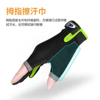 Men's Two-Finger Fishing Gloves UV Protection Non-Slip Breathable Touchscreen for Outdoor Sports Cycling