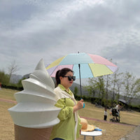 Transparent Long-Handle Automatic Umbrella for Rain and Sun Protection