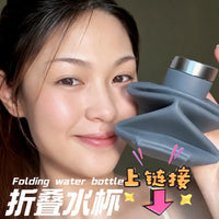 Collapsible Silicone Water Bottle for Travel, Gym, and Daily Commute with Keychain