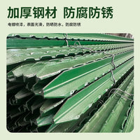 Heavy-Duty Steel Fence Posts for Wire Mesh Fencing and Garden Trellis, Solid Construction with Pointed Top
