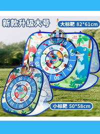 Kids' Multifunctional Tent Toss Game Set with Beanbags, Darts, and Sticky Balls for Indoor/Outdoor Play