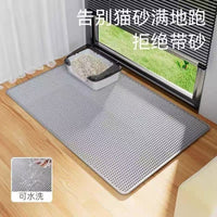 Double-Layer Cat Litter Mat, Waterproof & Anti-Tracking, Washable Litter Trapper for Pets