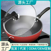 German Diamond Non-Stick Wok Pan for Induction and Gas Stoves