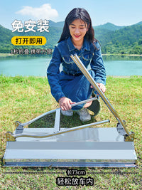Portable Stainless Steel Folding BBQ Grill for Outdoor Camping and Picnics