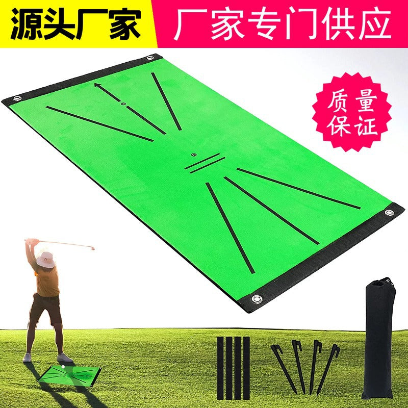 Golf Hitting Mat with Swing Trajectory Feedback for Practice and Training