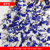 Blue and White Porcelain Mosaic Tiles for DIY Home Decor and Art Projects