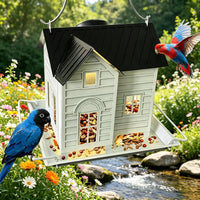 Solar-Powered Hanging Bird Feeder for Outdoor Garden and Yard Decoration