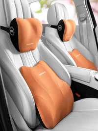 Car Memory Foam Neck Pillow and Lumbar Support Cushion Set