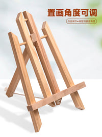 Mini Beechwood Tabletop Easel for Kids and Artists, Portable Folding Display Stand for Painting and Sketching