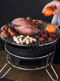 Cast Iron Charcoal Stove for Home Heating, Tea Boiling, Hot Pot, and BBQ - Portable Carbon Furnace