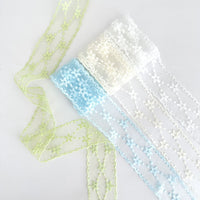 Embroidered Lace Mesh Ribbon for DIY Crafts, Hair Accessories, and Gift Wrapping
