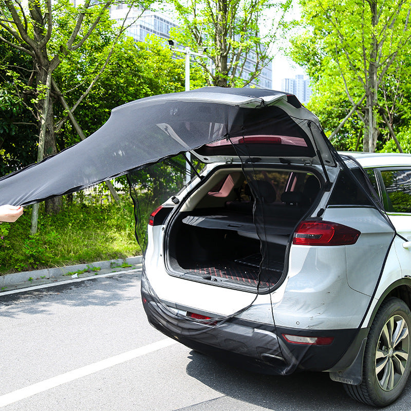 Car Trunk Screen Tent for RVs and Self-Driving Tours, Ventilated Tailgate Mosquito Net