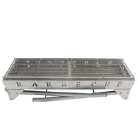 Outdoor Foldable Stainless Steel BBQ Grill for Home Use, Portable Charcoal Smoker for Patio Camping