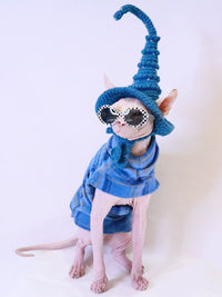 Sphynx Hairless Cat Fleece Christmas Pet Anti-Shedding Casual Shirt for Devon Rex