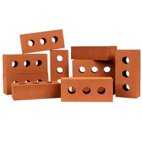Kids' Brown Three-Hole EVA Foam Building Blocks for DIY Construction Play
