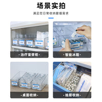 Clear Slanted Opening Storage Bin for Refrigerator and Display