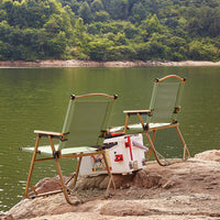 Outdoor Portable Folding Camping Chair with Backrest, Lightweight Aluminum Alloy Kermit Chair for Beach, Camp, Picnic