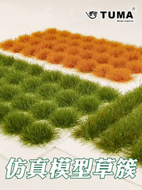 DIY Miniature Plant Model Grass Tufts for Sand Table and HO Train Scenery