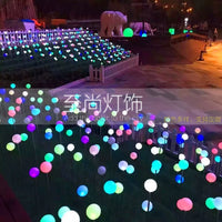 LED Luminous Sphere Reed Light Outdoor Waterproof Garden Lawn Lamp with Stainless Steel Pole