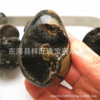 Natural Turtle Back Stone Geode Ornament