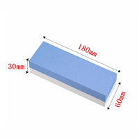 Whetstone White Corundum Double-Sided Oil Stone for Kitchen & Outdoor, Fine Grinding Stone with Bamboo Base