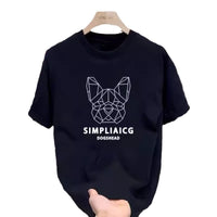 Men's Short Sleeve T-Shirt, Loose Fit Crew Neck with Print